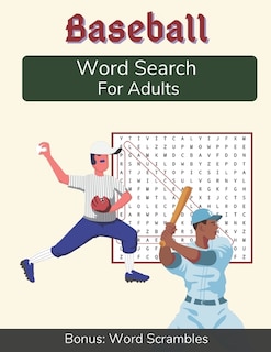 Front cover_Baseball Word Search For Adults