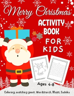 Couverture_Merry Christmas Coloring Activity Book For Kids Ages 4-8