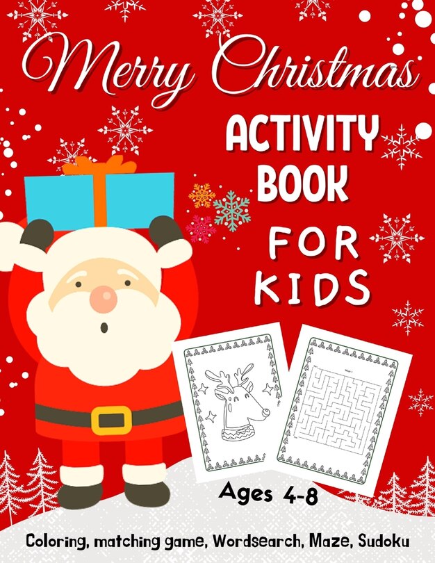 Couverture_Merry Christmas Coloring Activity Book For Kids Ages 4-8