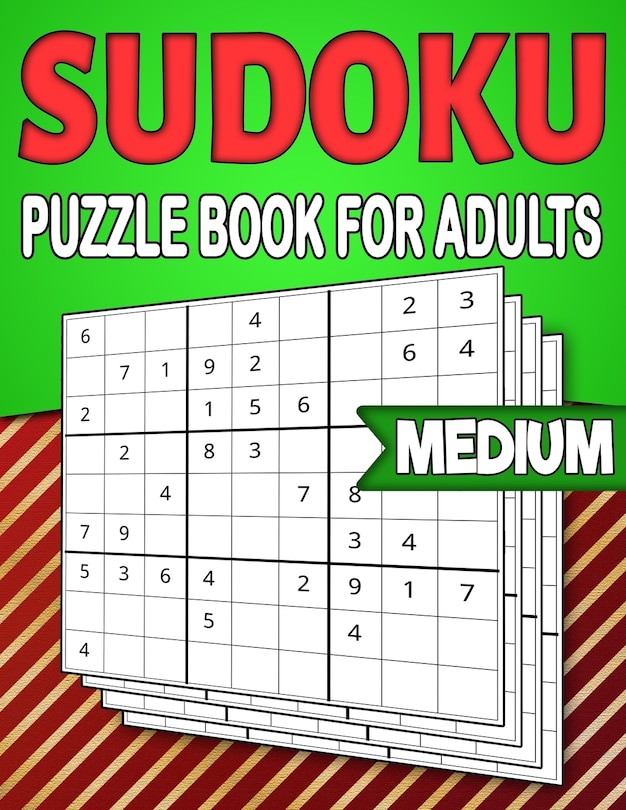 Front cover_Sudoku Puzzle Book for Adults Medium