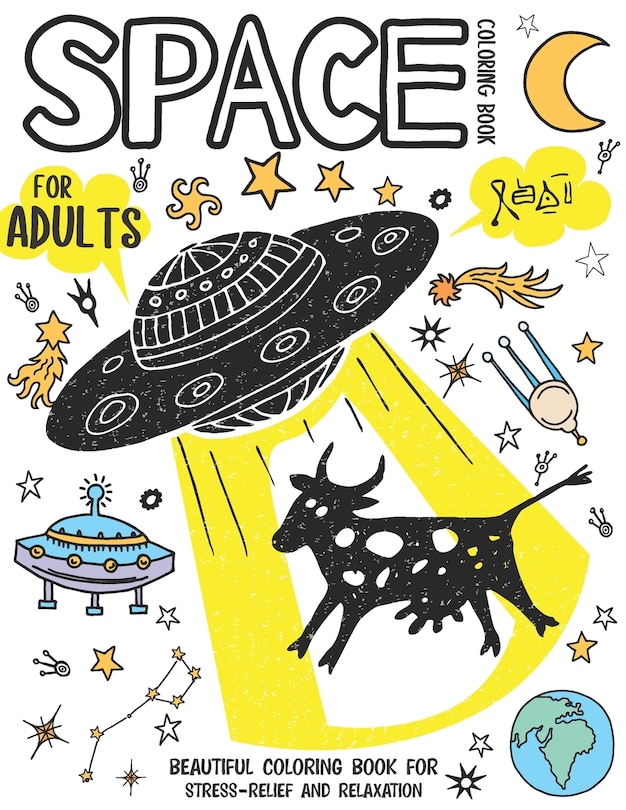 Front cover_Space coloring book for adults