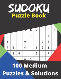 Front cover_Suduko Puzzle Book 100 Medium Puzzles and Solutions