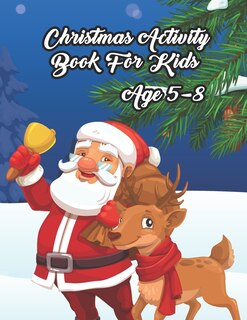 Front cover_Christmas Activity Book for Kids Age 5-8