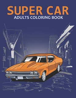 Front cover_Super car adults coloring book