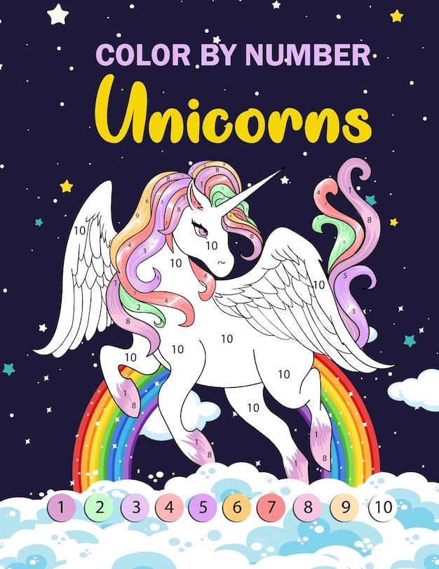 Front cover_Color by Number Unicorns