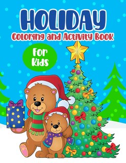 Front cover_Holiday Coloring And Activity Book For Kids