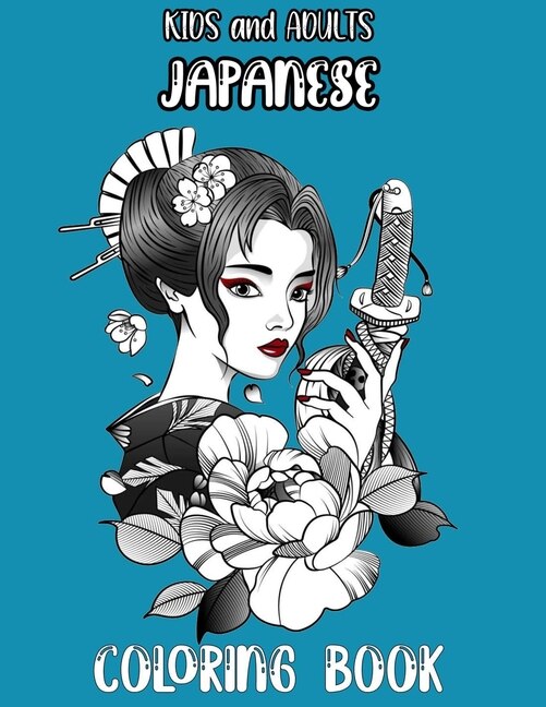 Front cover_Kids and Adults Japanese Coloring Book