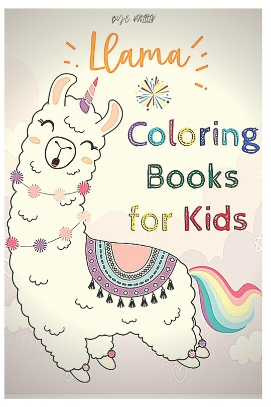 Front cover_llama coloring book for kids