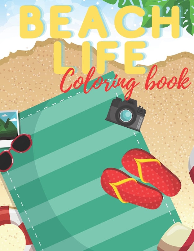 Couverture_Beach life coloring book