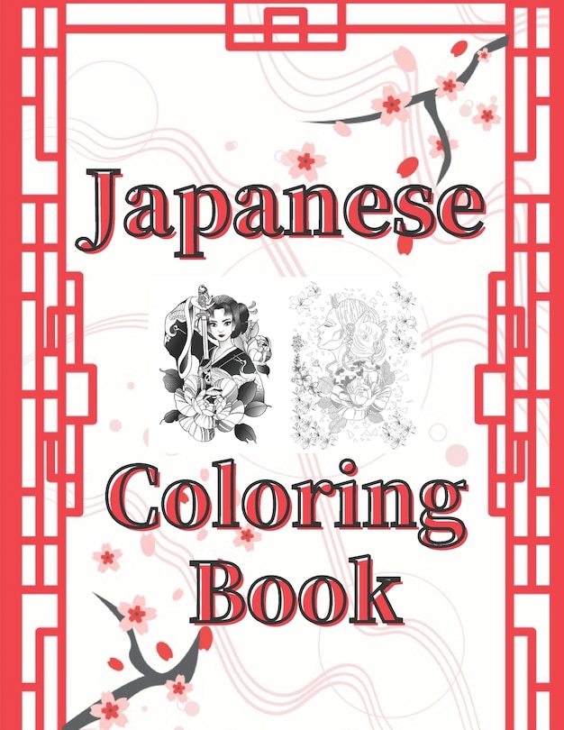 Front cover_Japanese Coloring Book
