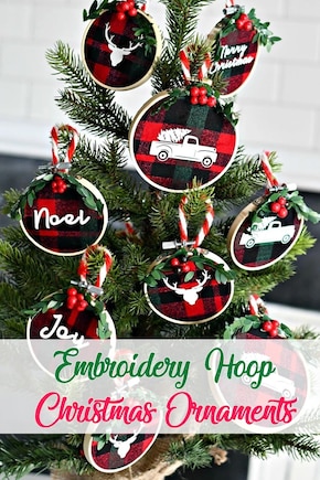 Embroidery Hoop Christmas Ornaments: Gift for Christmas