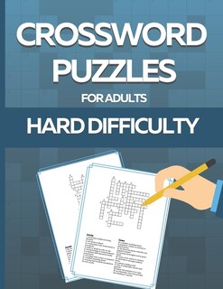 Front cover_Crossword Puzzle Book for Adults Hard Difficulty
