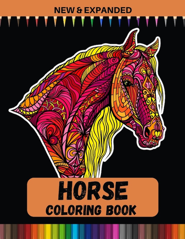 Front cover_Horse Coloring Book (New & Expanded)