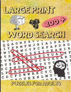 Front cover_200+ Large Print Word Search Puzzles for Adults
