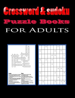 Front cover_Crossword & sudoku Puzzle Books for Adults
