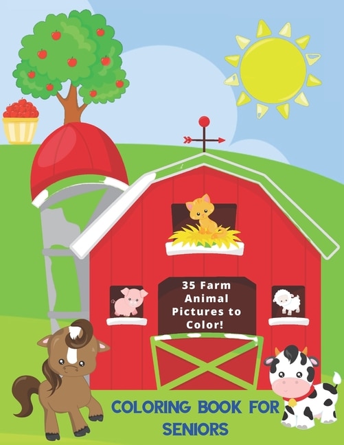 Coloring Book For Seniors: Large, Simple Designs - For Animal Lovers - Destress and Relax