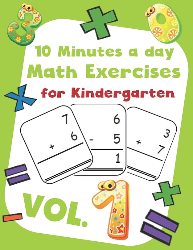 Front cover_10 Minutes a day Math Excercise for Kindergarten Vol.1