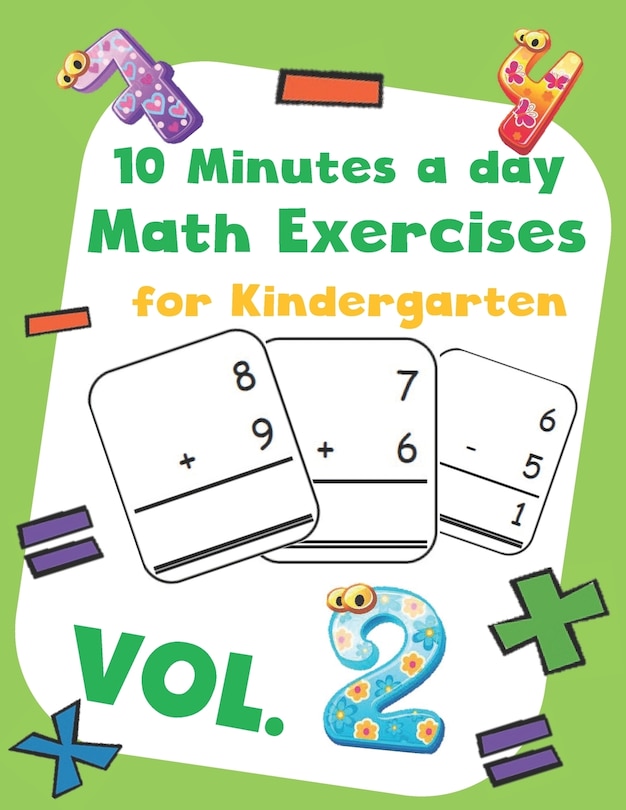 Front cover_10 Minutes a day Math Excercise for Kindergarten Vol.2