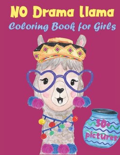 Front cover_No Drama Llama Coloring Book for Girls