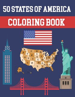 Front cover_50 States Of America Coloring Book