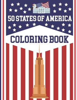 Front cover_50 States Of America Coloring Book