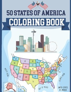 Front cover_50 States USA Coloring Book
