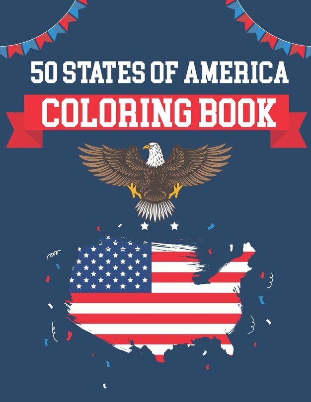 Front cover_50 States Of America Coloring Book