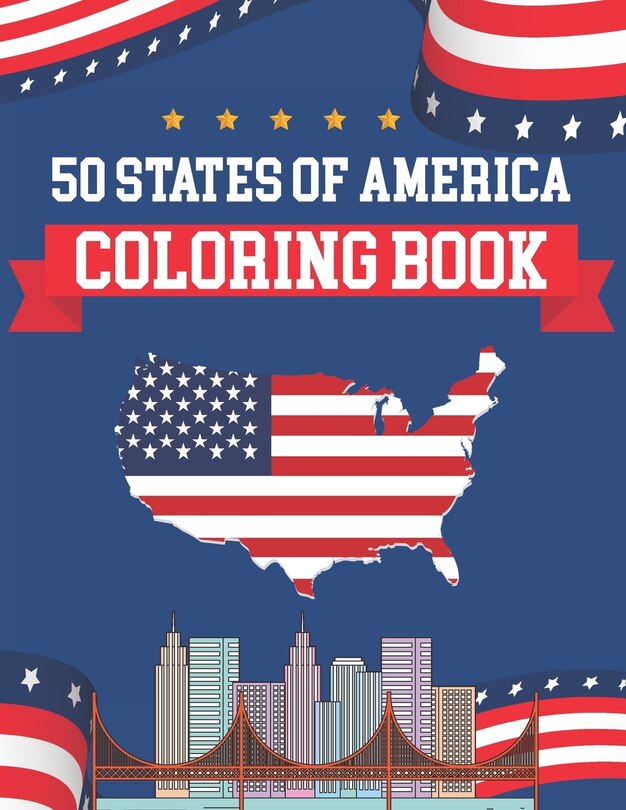 Front cover_50 States Of America Coloring Book