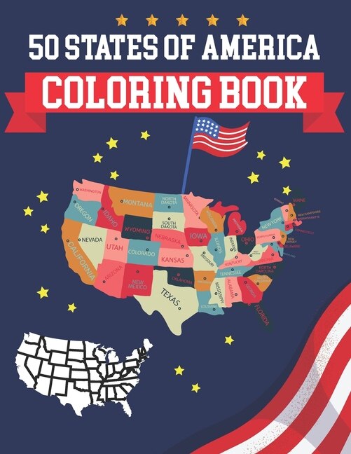 Front cover_50 States Of America Coloring Book