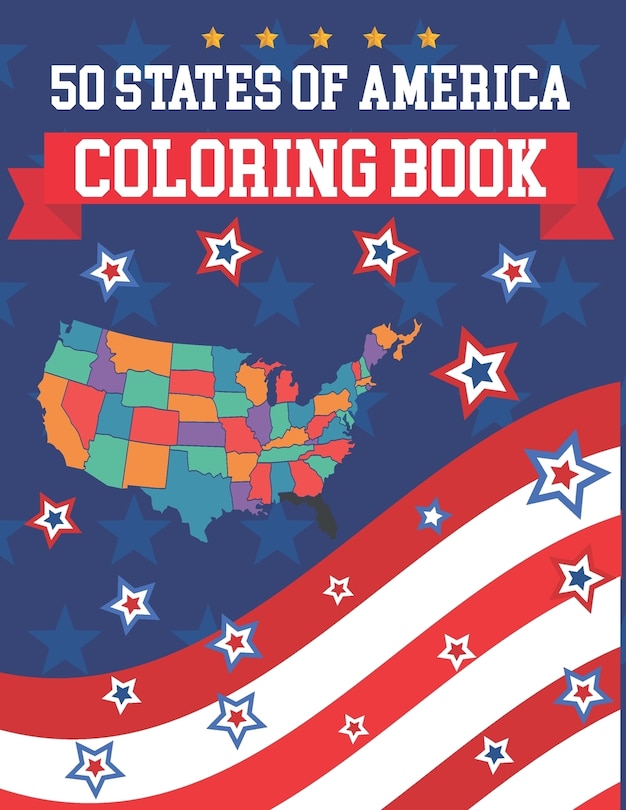 Front cover_50 States Of America Coloring Book