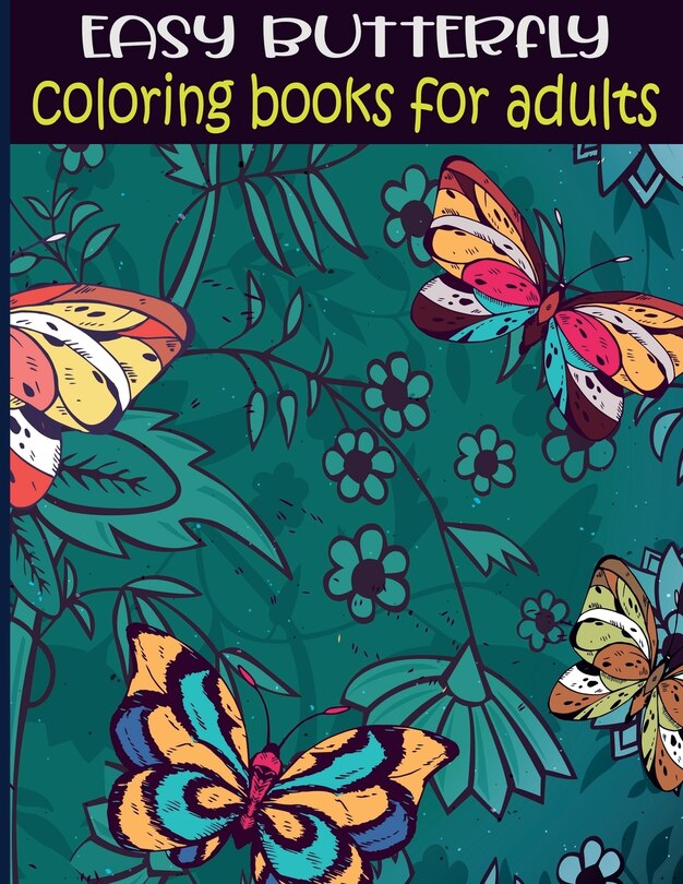 Couverture_Easy butterflies coloring books for adults