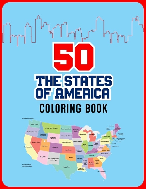 Front cover_50 The States of America Coloring Book