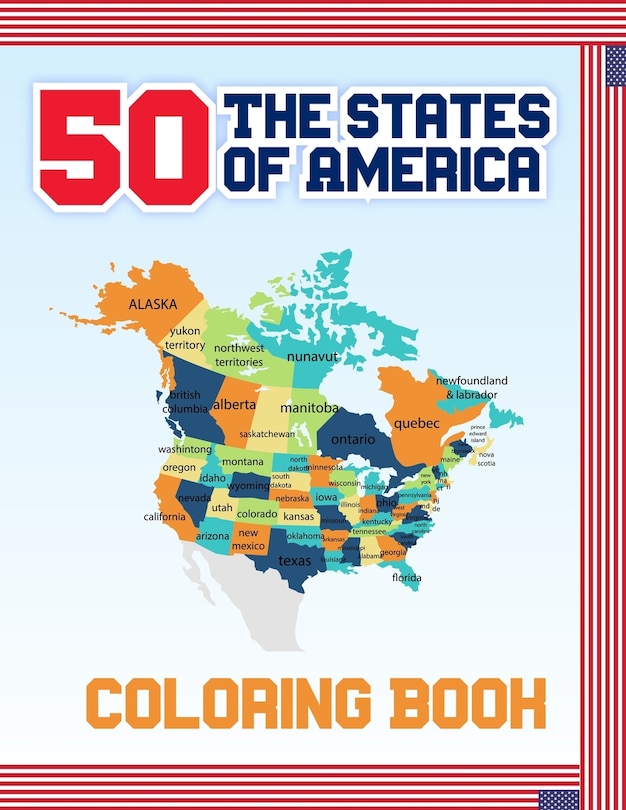 Front cover_50 The States of America Coloring Book