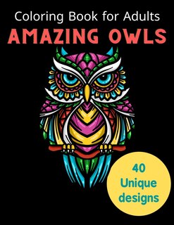 Front cover_Coloring Book for Adults Amazing Owls