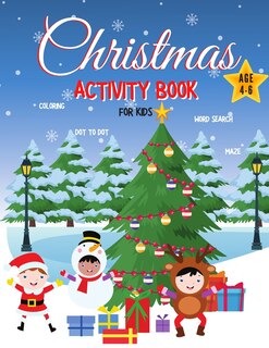 Front cover_Christmas Activity Book for Kids Ages 4-6