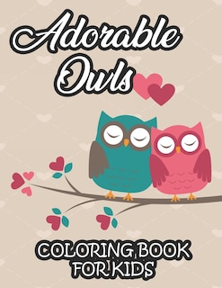 Front cover_Adorable Owls Coloring Book For Kids
