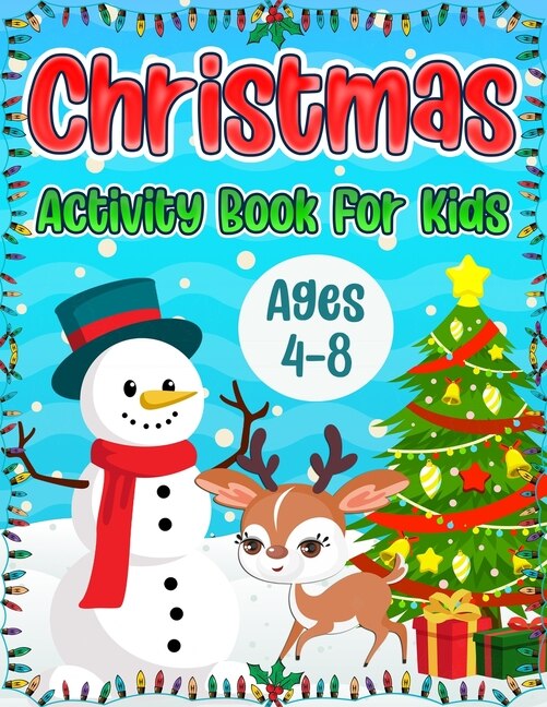 Front cover_Christmas Activity Book for Kids Ages 4-8