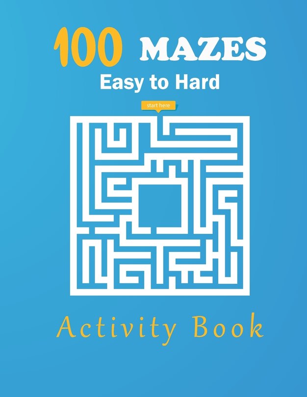 Front cover_100 Mazes eazy to hard activity book
