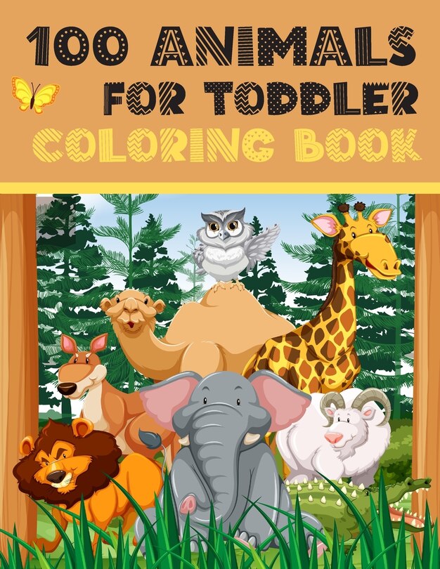 Couverture_100 Animals for Toddler Coloring Book
