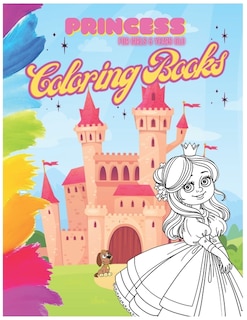 Front cover_Princess Coloring Book For Girls 5 Year Old