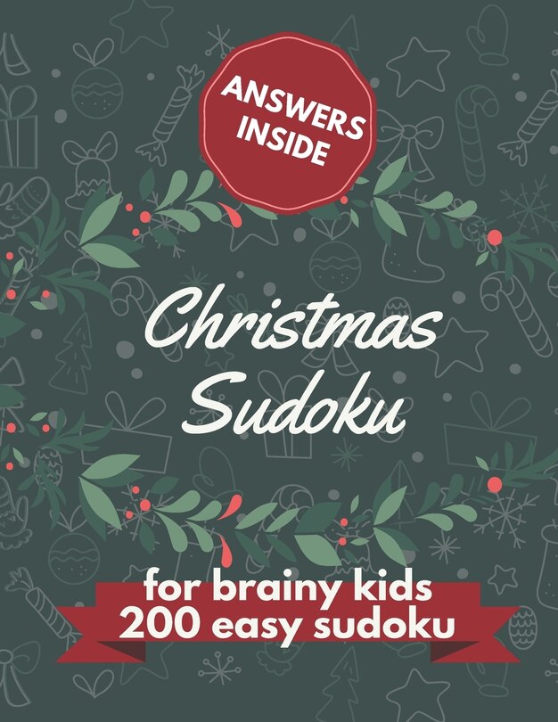 Front cover_Christmas Sudoku for Brainy Kids