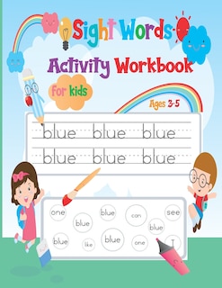 Front cover_Sight Words Activity Workbook For Kids Ages 3-5