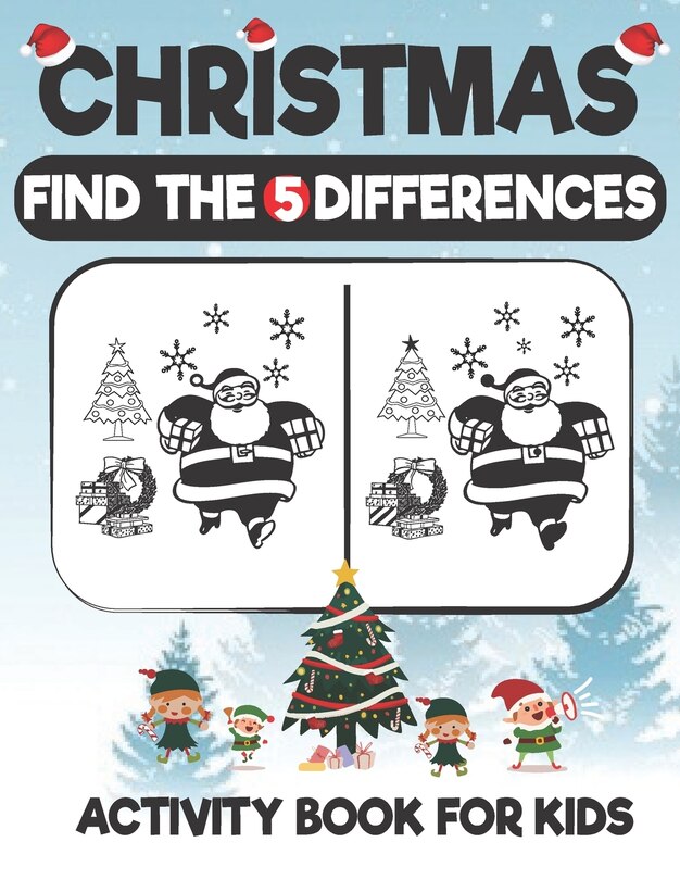 Couverture_Christmas Find The 5 Difference Activity Book For Kids