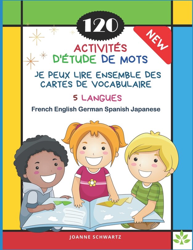 Front cover_120 Activités D'Étude de Mots Je Peux Lire Ensemble des Cartes de Vocabulaire 5 Langues French English German Spanish Japanese