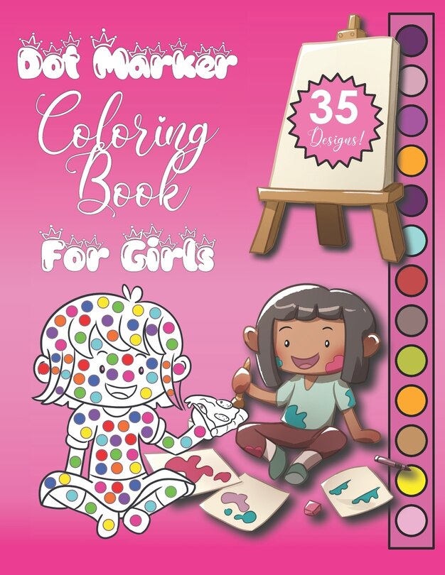 Front cover_Dot Marker Coloring Book For Girls