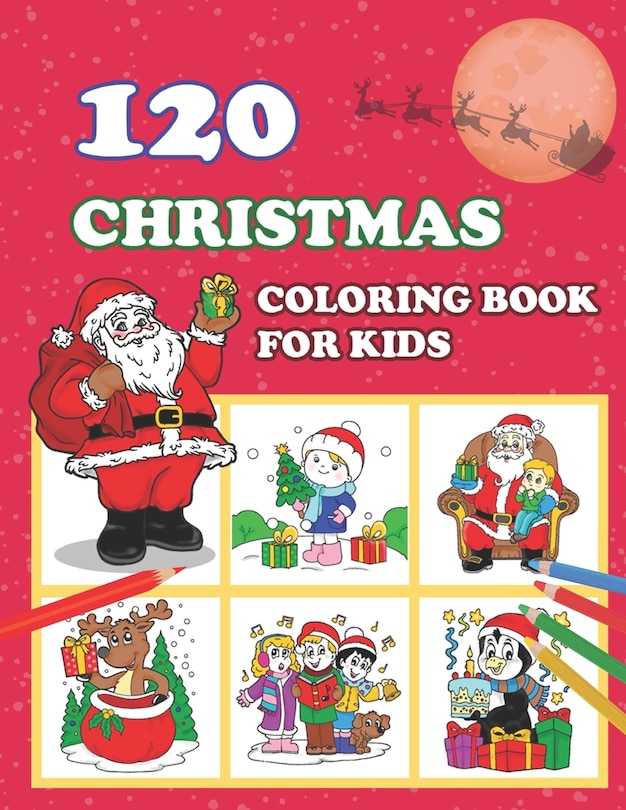 Front cover_120 Christmas Coloring Book for Kids