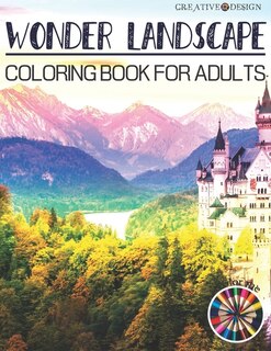 Front cover_Creative Design Wonder Landscape Coloring Book for Adults