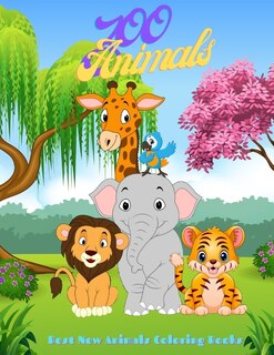 Front cover_Zoo Animals - Best New Animals Coloring Books