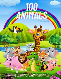 Front cover_100 Animals - COLORING BOOK FOR KIDS