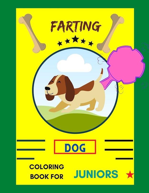 Front cover_Farting dog coloring book for juniors